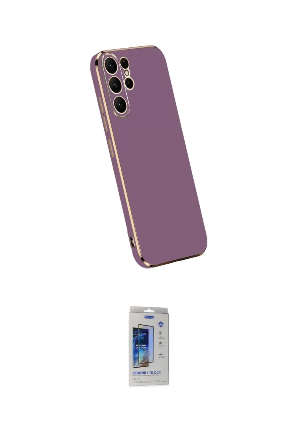 ieg™ Galaxy S24 Ultra Kılıf Yankı Serisi - Siyah Durable Full Glue Curved Cam