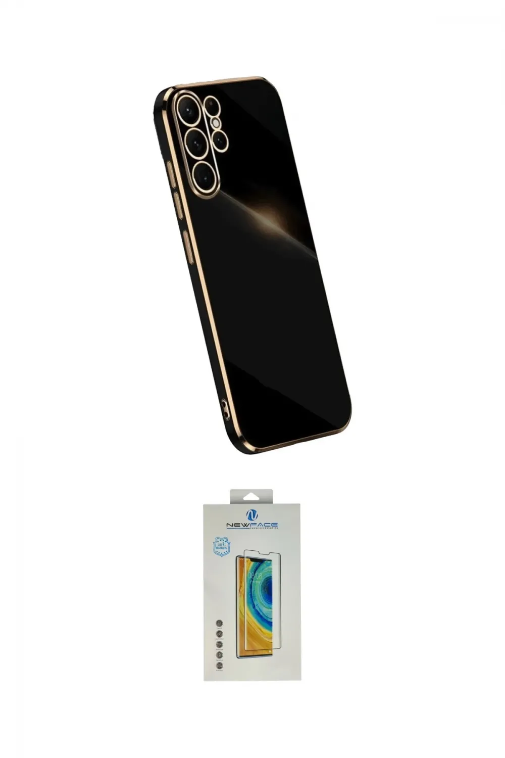 ieg™ Galaxy S24 Ultra Kılıf Yankı Serisi - Siyah Polymer Nano Ekran Koruyucu