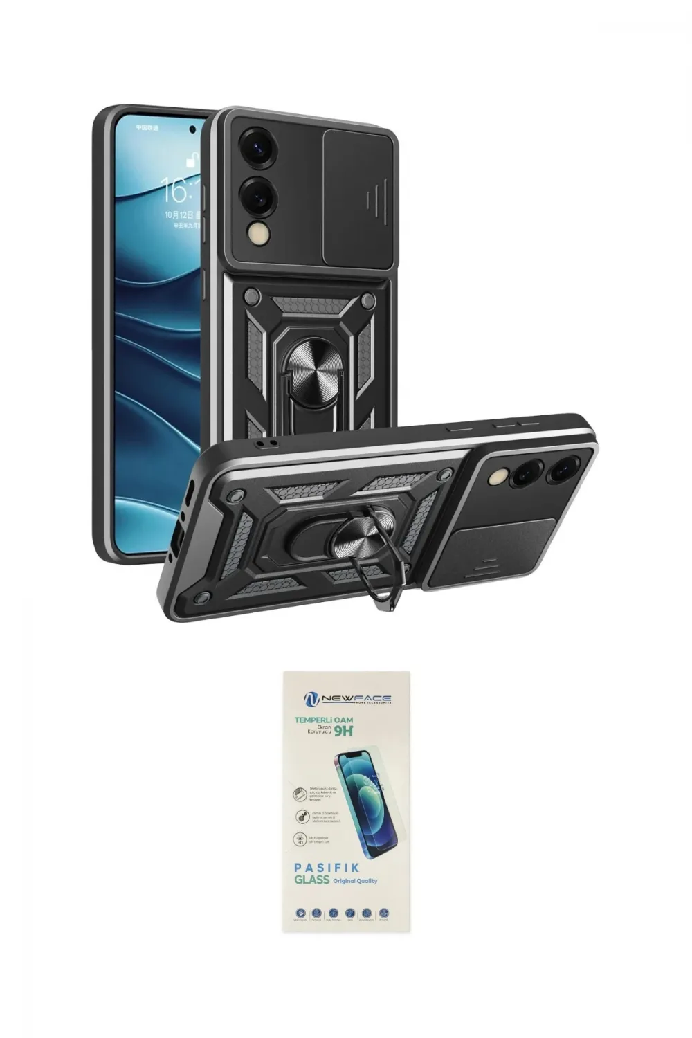 ieg™ Galaxy S25 Edge Kılıf Ahenk Klasik - Şeffaf Pasifik Cam Ekran Koruyucu