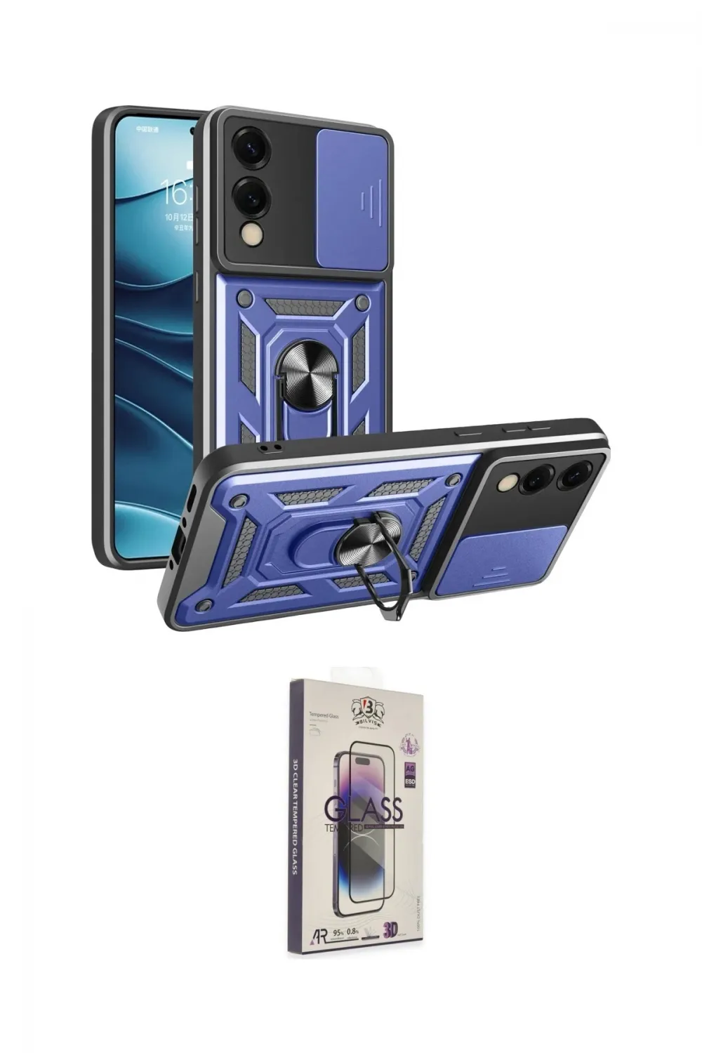 ieg™ Galaxy S25 Edge Kılıf Ahenk Klasik - Siyah Bilvis 3D Cam Ekran Koruyucu
