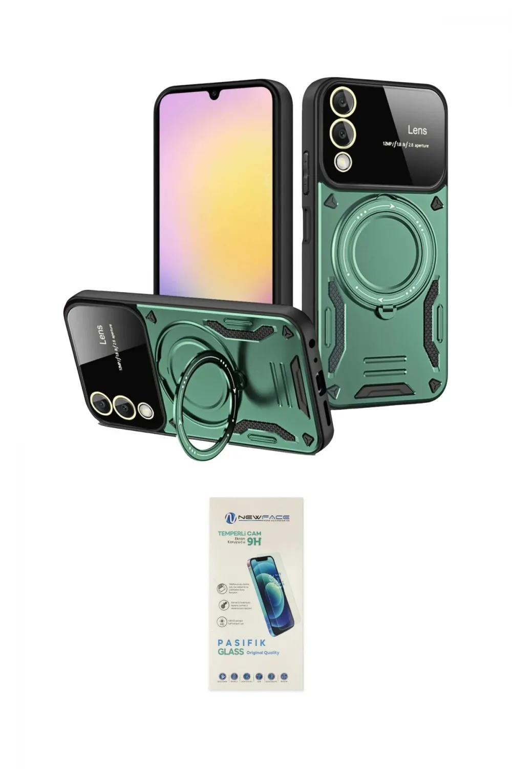 ieg™ Galaxy S25 Edge Kılıf Kıvılcım Modern Serisi - Şeffaf Pasifik Cam Ekran Koruyucu