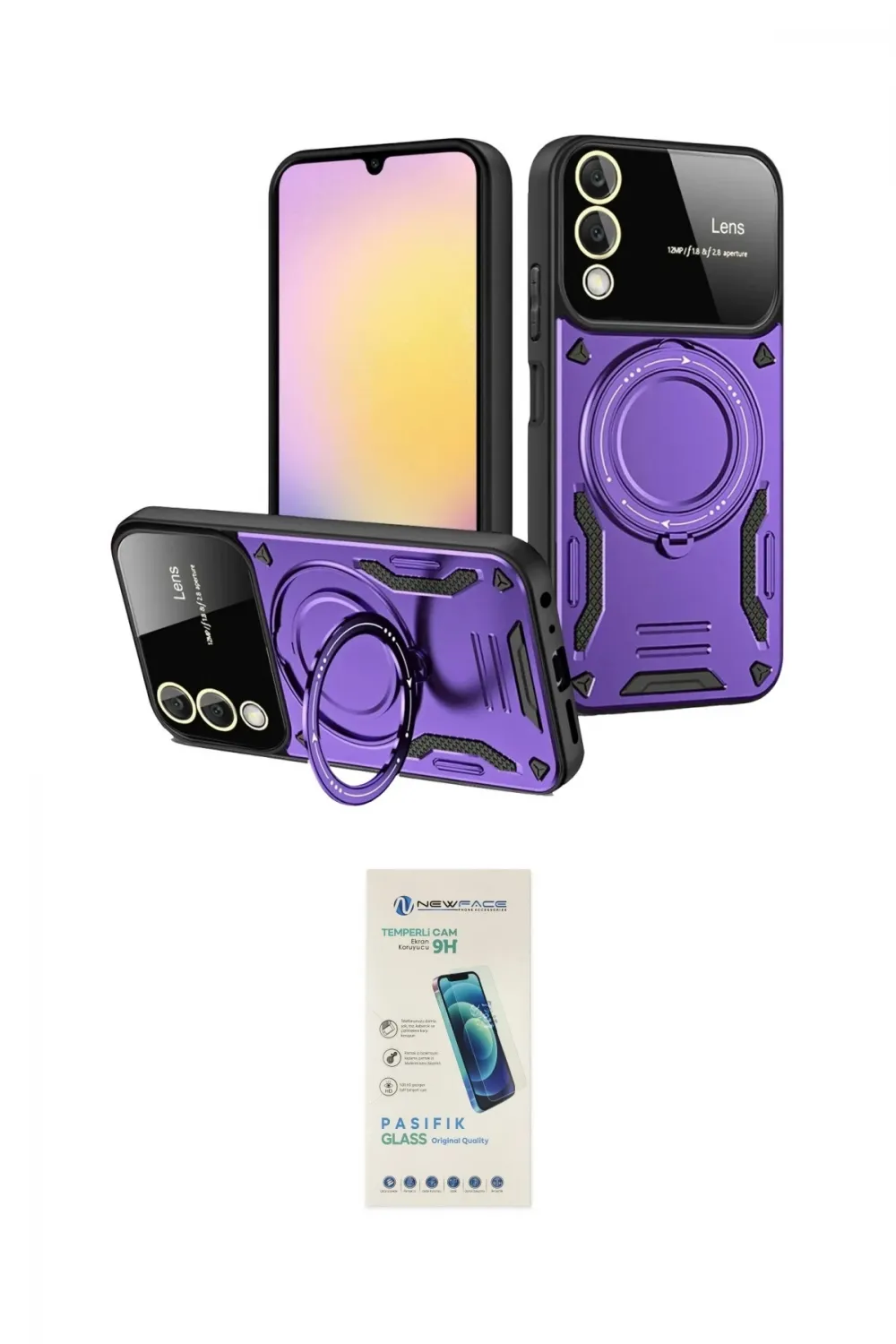 ieg™ Galaxy S25 Edge Kılıf Kıvılcım Modern Serisi - Şeffaf Pasifik Cam Ekran Koruyucu
