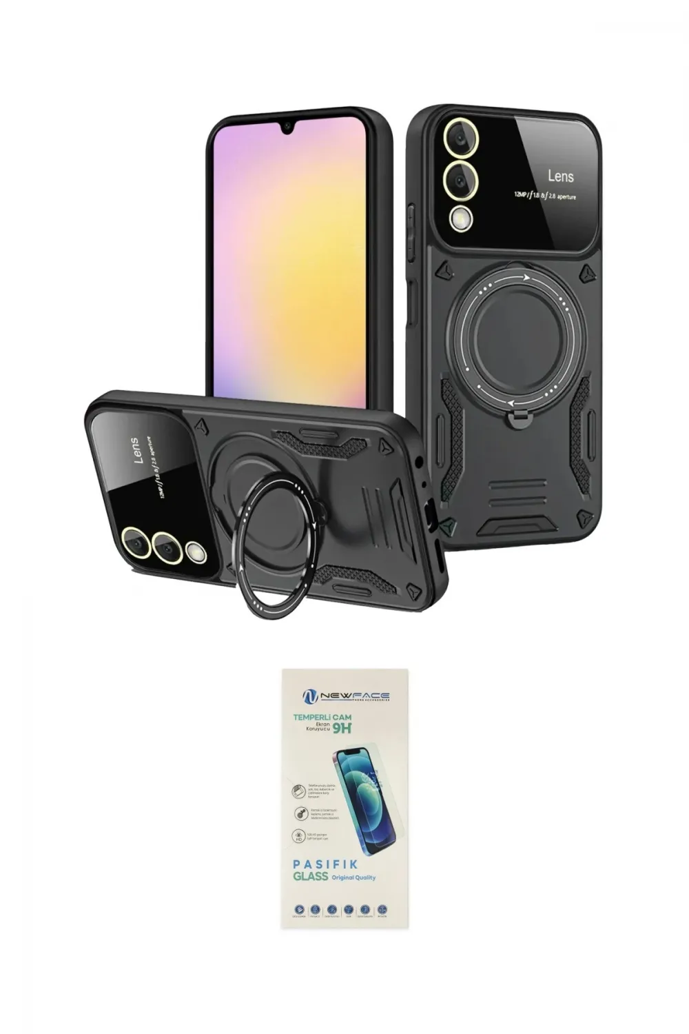 ieg™ Galaxy S25 Edge Kılıf Kıvılcım Modern Serisi - Şeffaf Pasifik Cam Ekran Koruyucu