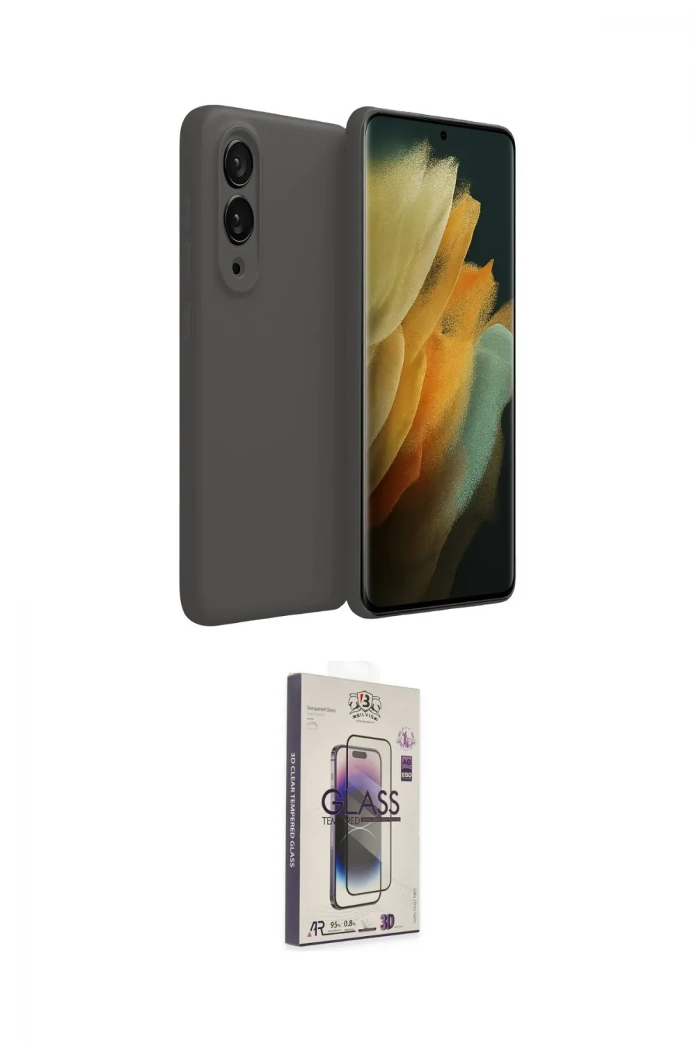 ieg™ Galaxy S25 Edge Kılıf Kozmos Yansıma Özel Seri - Siyah Bilvis 3D Cam Ekran Koruyucu