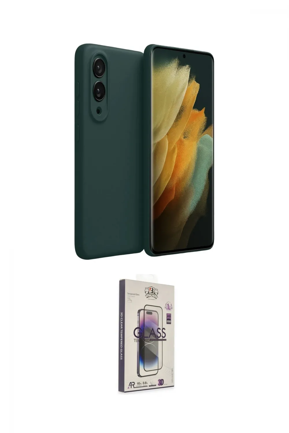 ieg™ Galaxy S25 Edge Kılıf Kozmos Yansıma Özel Seri - Siyah Bilvis 3D Cam Ekran Koruyucu