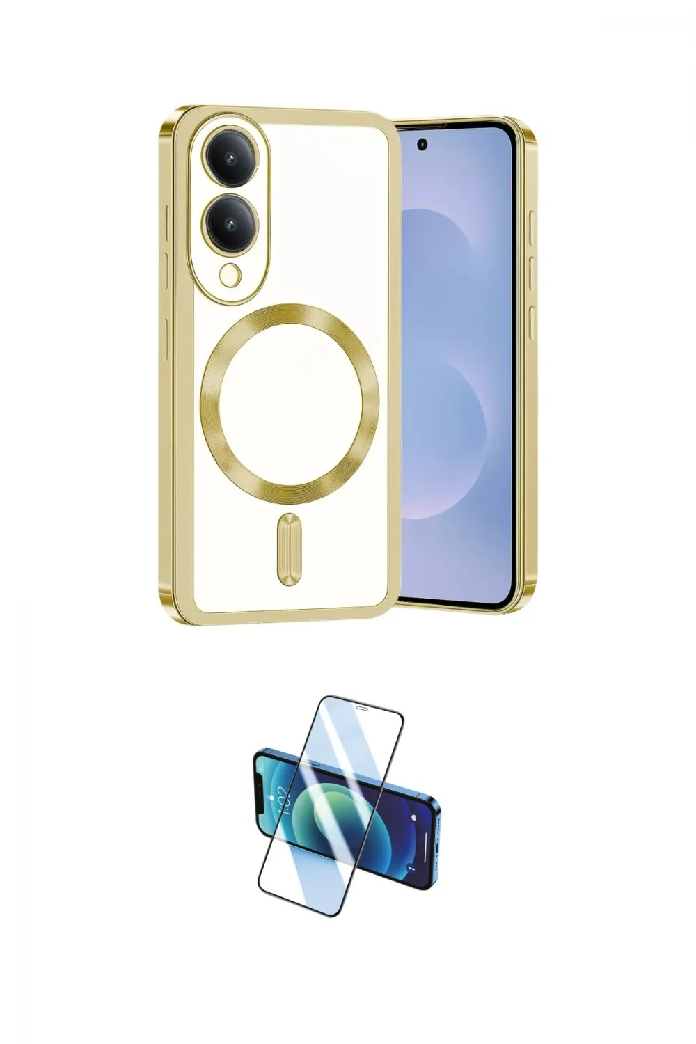 ieg™ Galaxy S25 Edge Kılıf Nova Işık Özel Seri - Siyah 3D Antistatik Cam Ekran Koruyucu