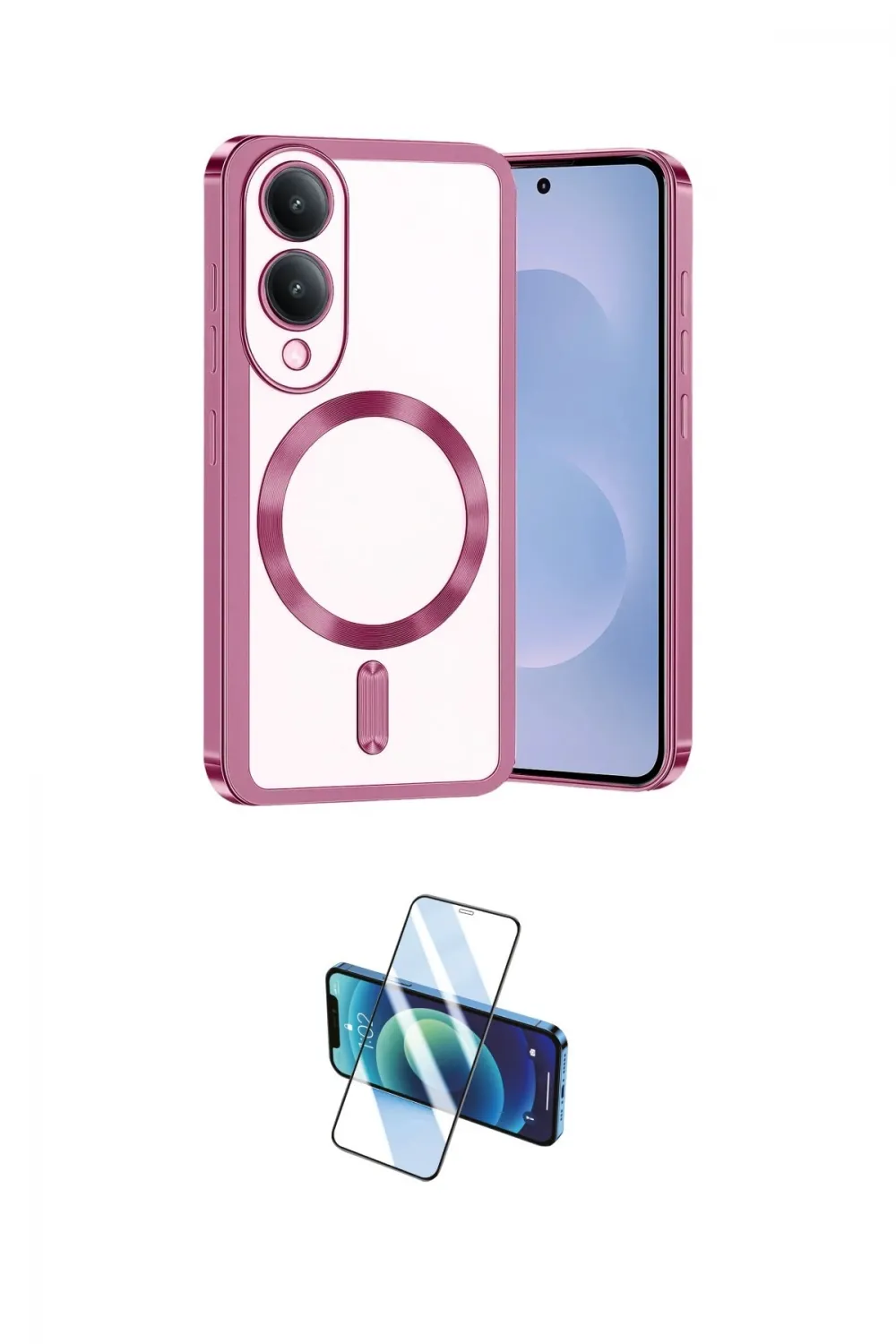 ieg™ Galaxy S25 Edge Kılıf Nova Işık Özel Seri - Siyah 3D Antistatik Cam Ekran Koruyucu