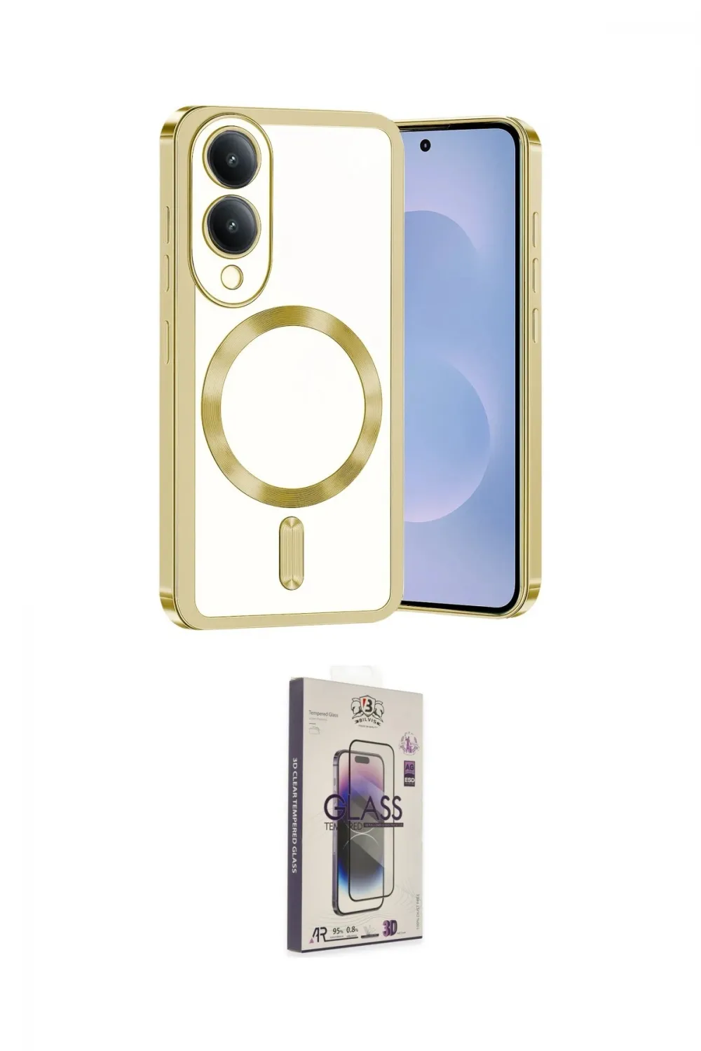 ieg™ Galaxy S25 Edge Kılıf Nova Işık Özel Seri - Siyah Bilvis 3D Cam Ekran Koruyucu
