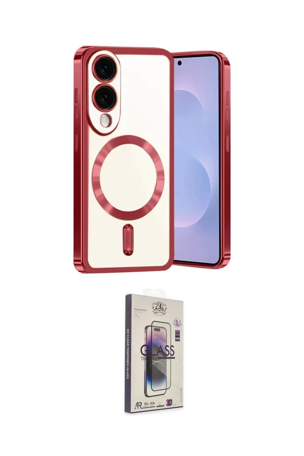 ieg™ Galaxy S25 Edge Kılıf Nova Işık Özel Seri - Siyah Bilvis 3D Cam Ekran Koruyucu