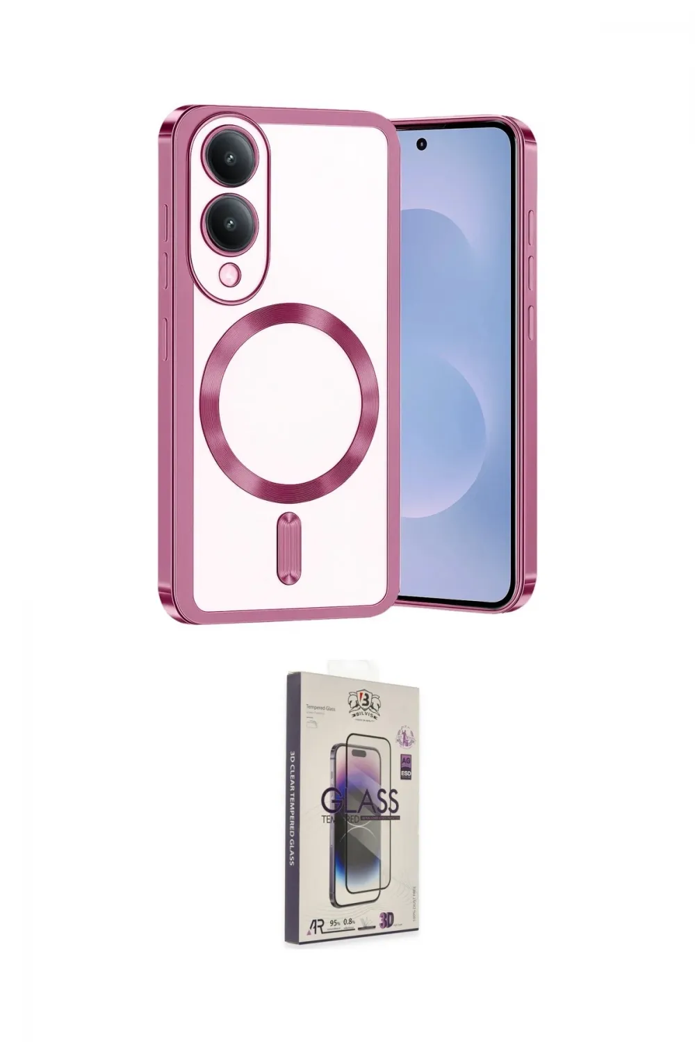 ieg™ Galaxy S25 Edge Kılıf Nova Işık Özel Seri - Siyah Bilvis 3D Cam Ekran Koruyucu