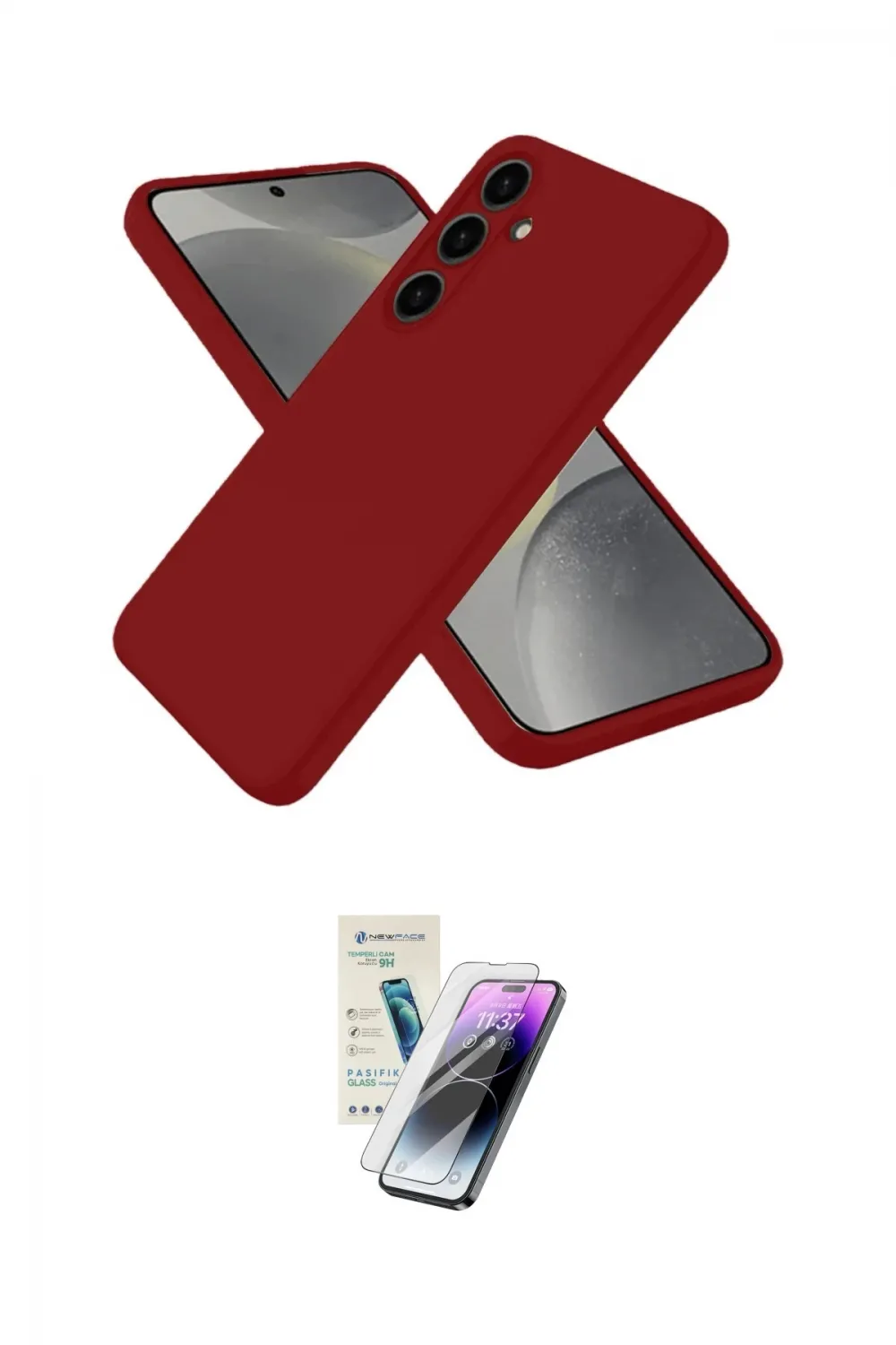 ieg™ Galaxy S25 Kılıf Ahenk Serisi - Şeffaf Pasifik Cam Ekran Koruyucu