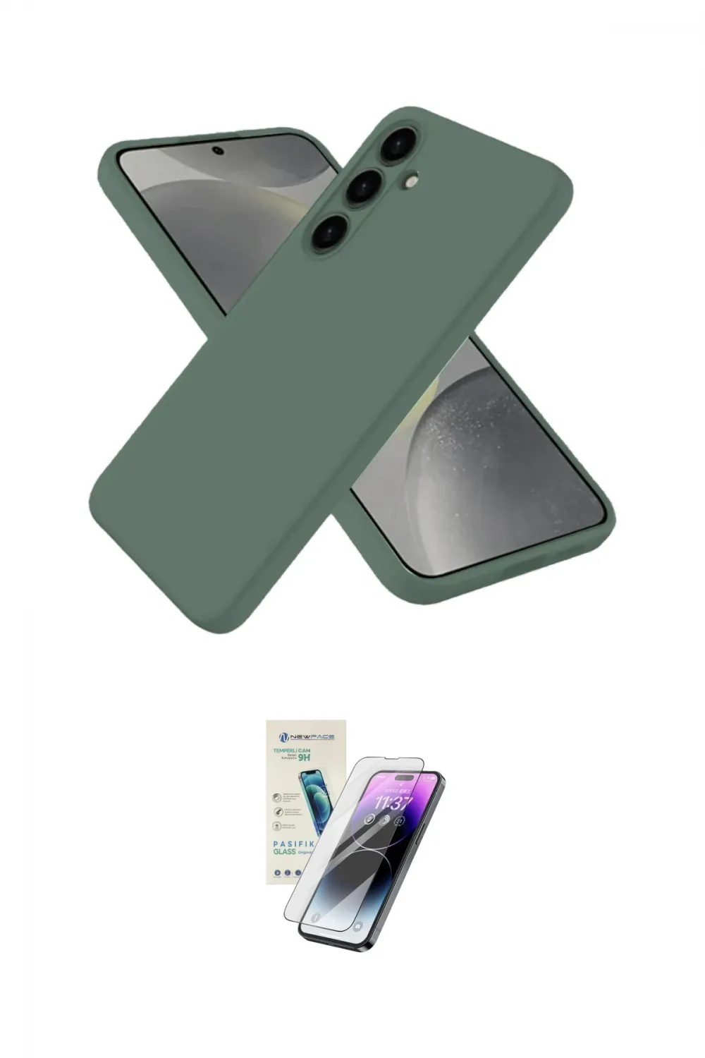 ieg™ Galaxy S25 Kılıf Ahenk Serisi - Şeffaf Pasifik Cam Ekran Koruyucu
