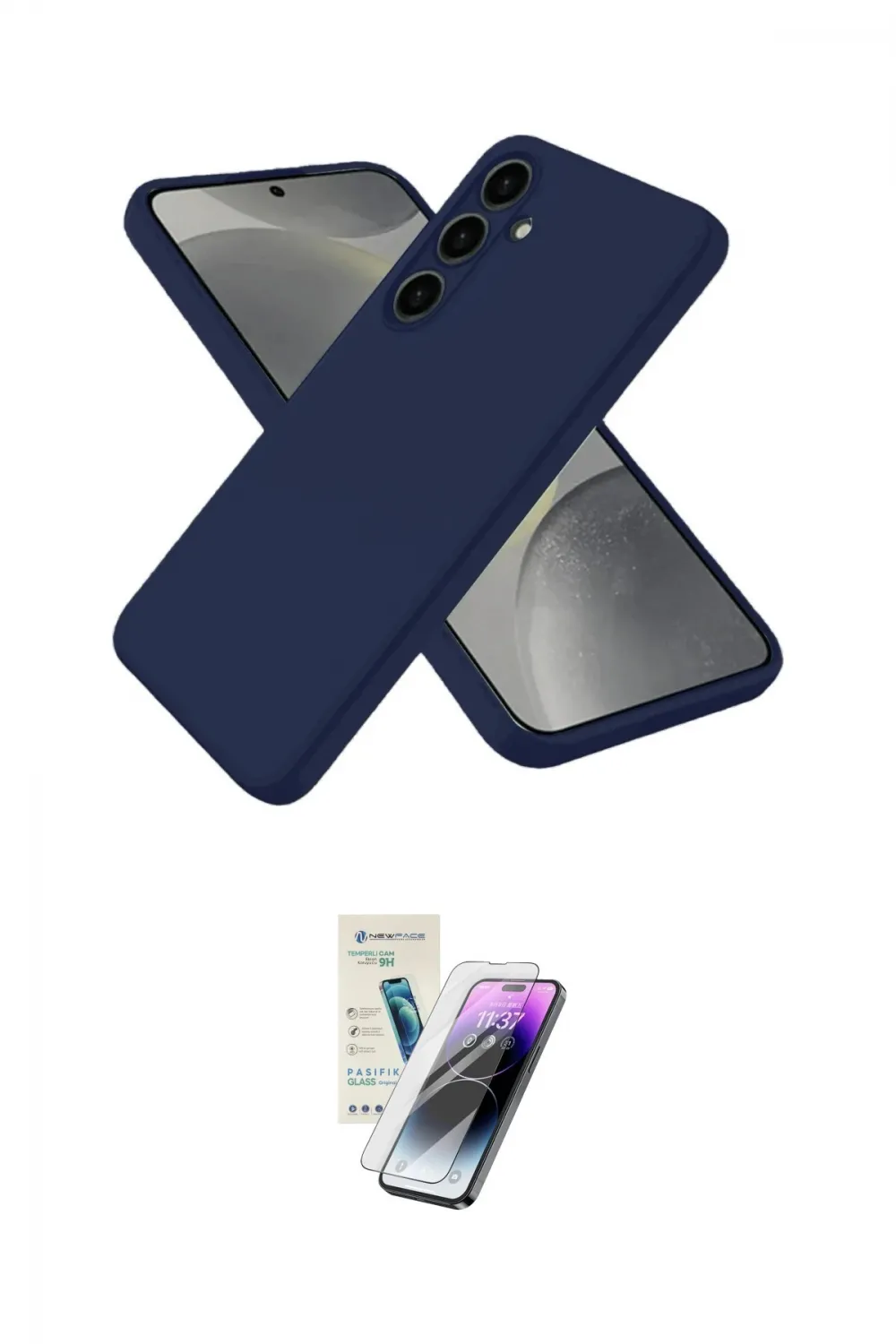 ieg™ Galaxy S25 Kılıf Ahenk Serisi - Şeffaf Pasifik Cam Ekran Koruyucu