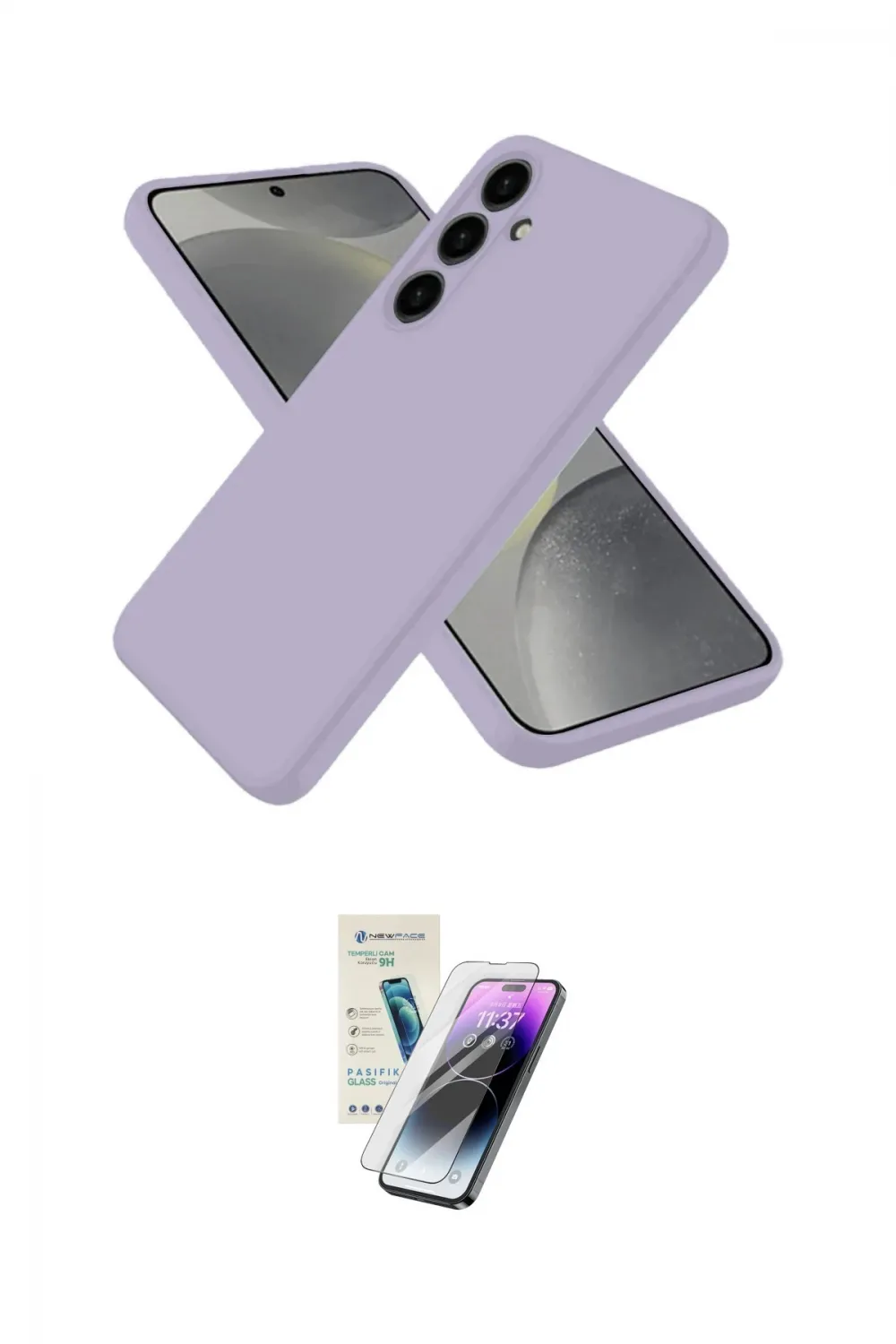 ieg™ Galaxy S25 Kılıf Ahenk Serisi - Şeffaf Pasifik Cam Ekran Koruyucu