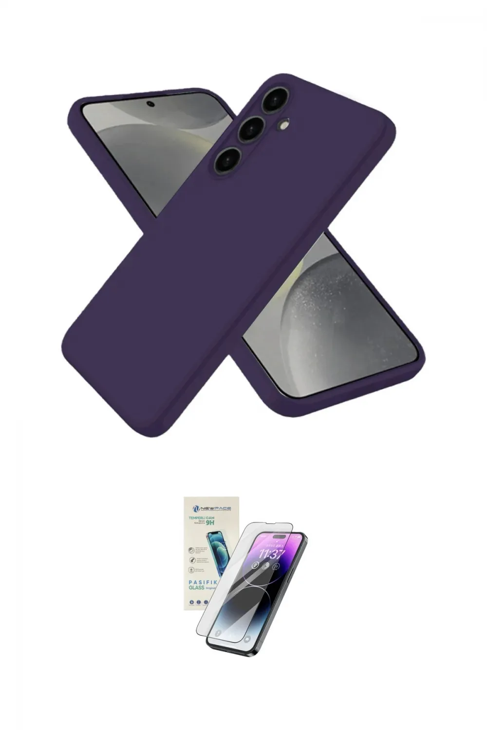 ieg™ Galaxy S25 Kılıf Ahenk Serisi - Şeffaf Pasifik Cam Ekran Koruyucu
