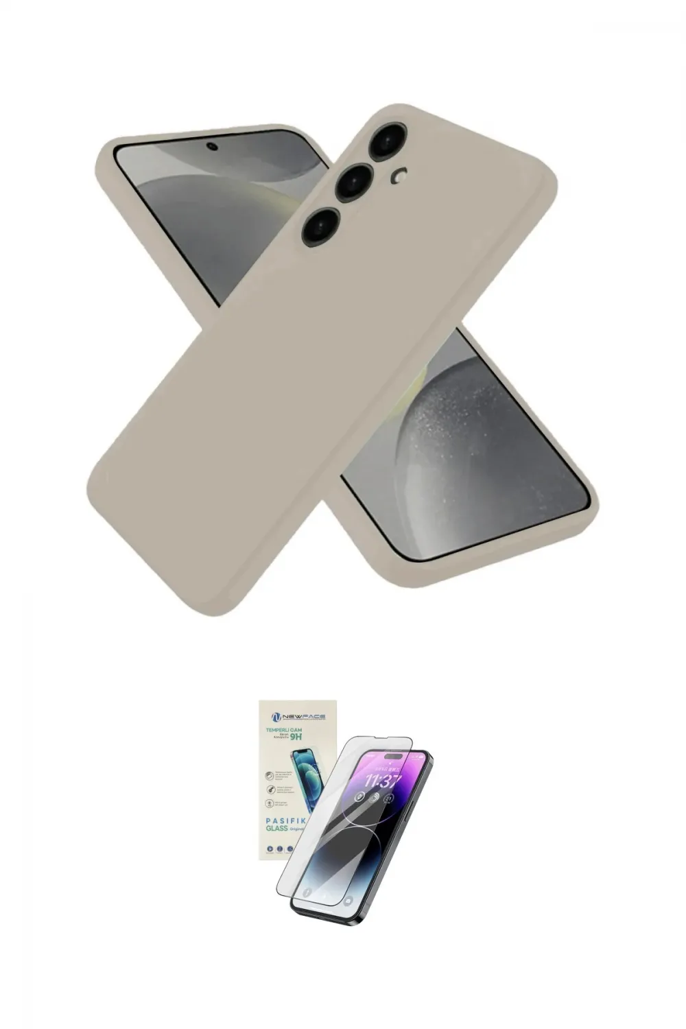 ieg™ Galaxy S25 Kılıf Ahenk Serisi - Şeffaf Pasifik Cam Ekran Koruyucu