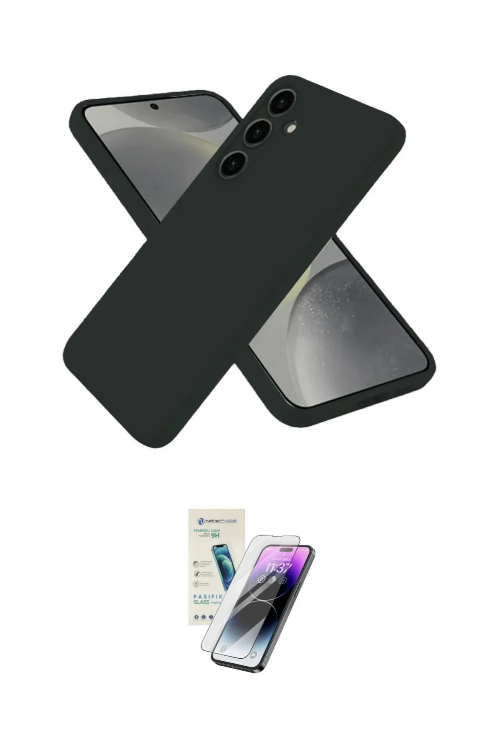 ieg™ Galaxy S25 Kılıf Ahenk Serisi - Şeffaf Pasifik Cam Ekran Koruyucu