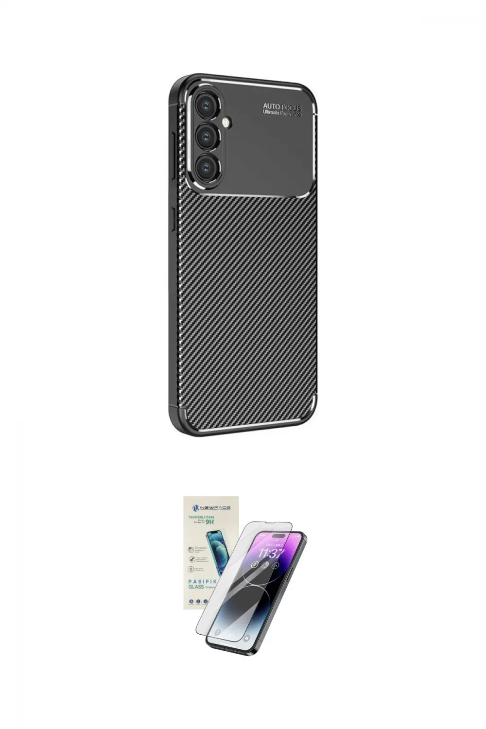 ieg™ Galaxy S25 Kılıf Eksen Form Prime - Şeffaf Pasifik Cam Ekran Koruyucu