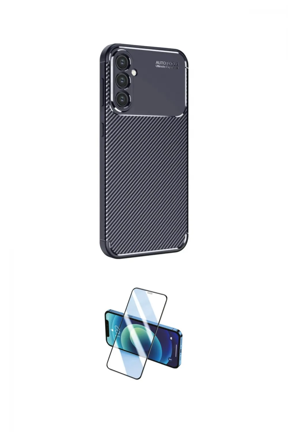 ieg™ Galaxy S25 Kılıf Eksen Form Prime - Siyah 3D Antistatik Cam Ekran Koruyucu