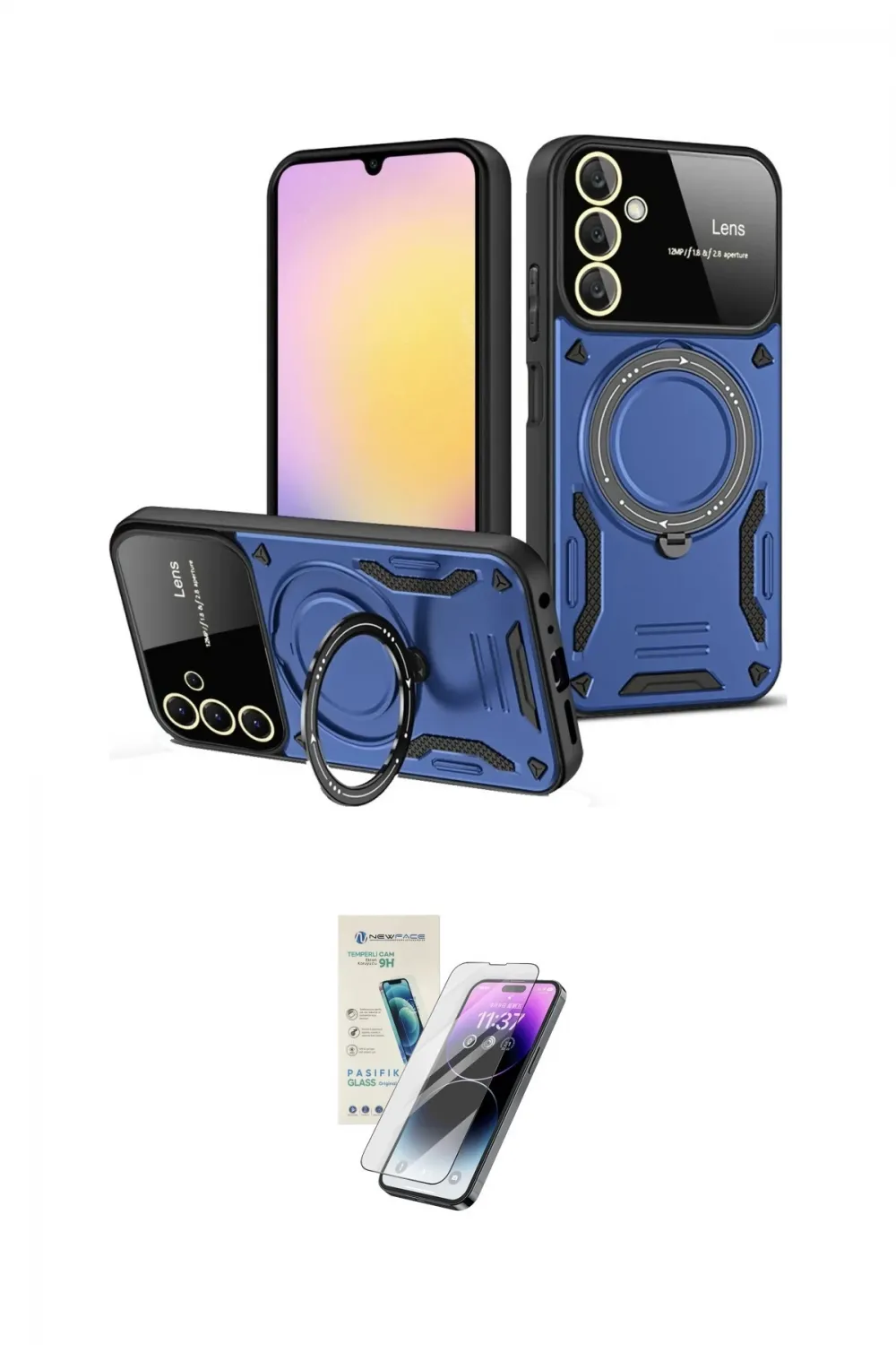 ieg™ Galaxy S25 Kılıf Kıvılcım Modern Serisi - Şeffaf Pasifik Cam Ekran Koruyucu