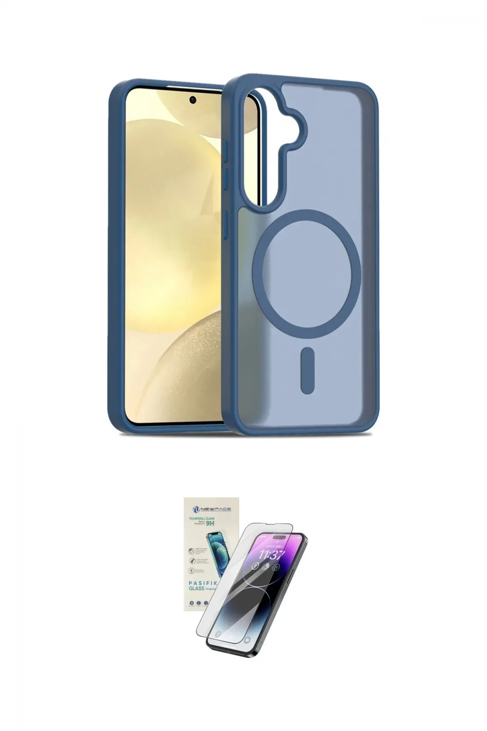 ieg™ Galaxy S25 Kılıf Siluet Minimal Prime - Şeffaf Pasifik Cam Ekran Koruyucu