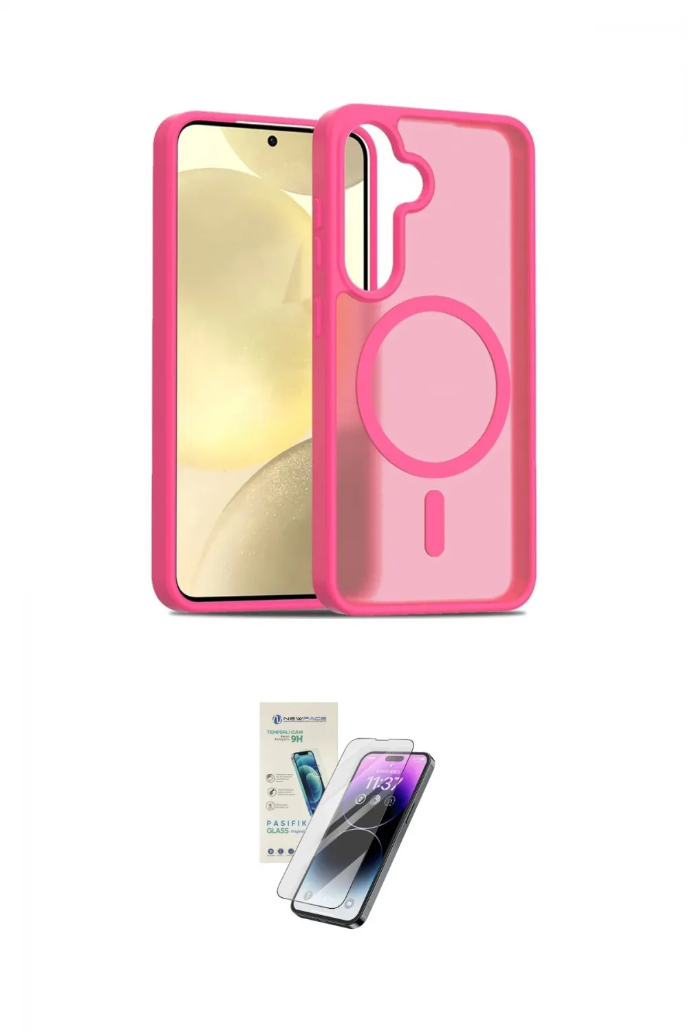 ieg™ Galaxy S25 Kılıf Siluet Minimal Prime - Şeffaf Pasifik Cam Ekran Koruyucu