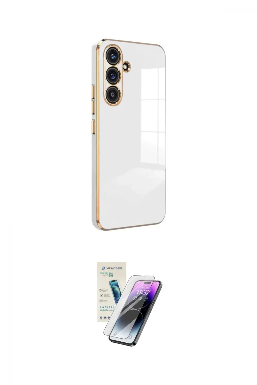 ieg™ Galaxy S25 Kılıf Yankı Serisi - Şeffaf Pasifik Cam Ekran Koruyucu