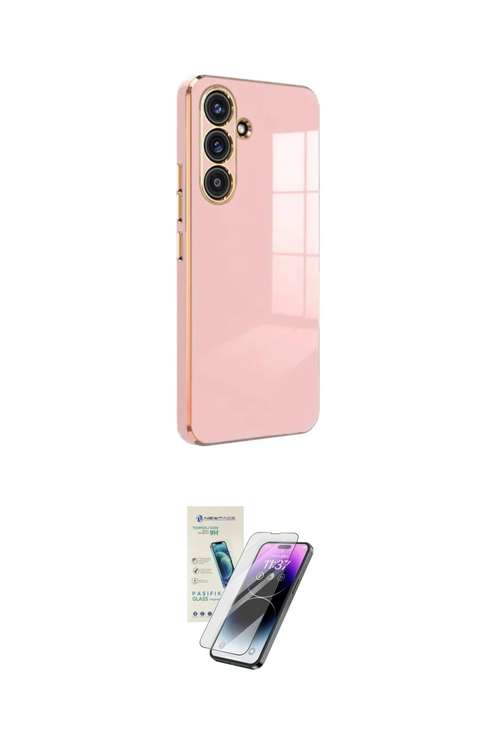 ieg™ Galaxy S25 Kılıf Yankı Serisi - Şeffaf Pasifik Cam Ekran Koruyucu