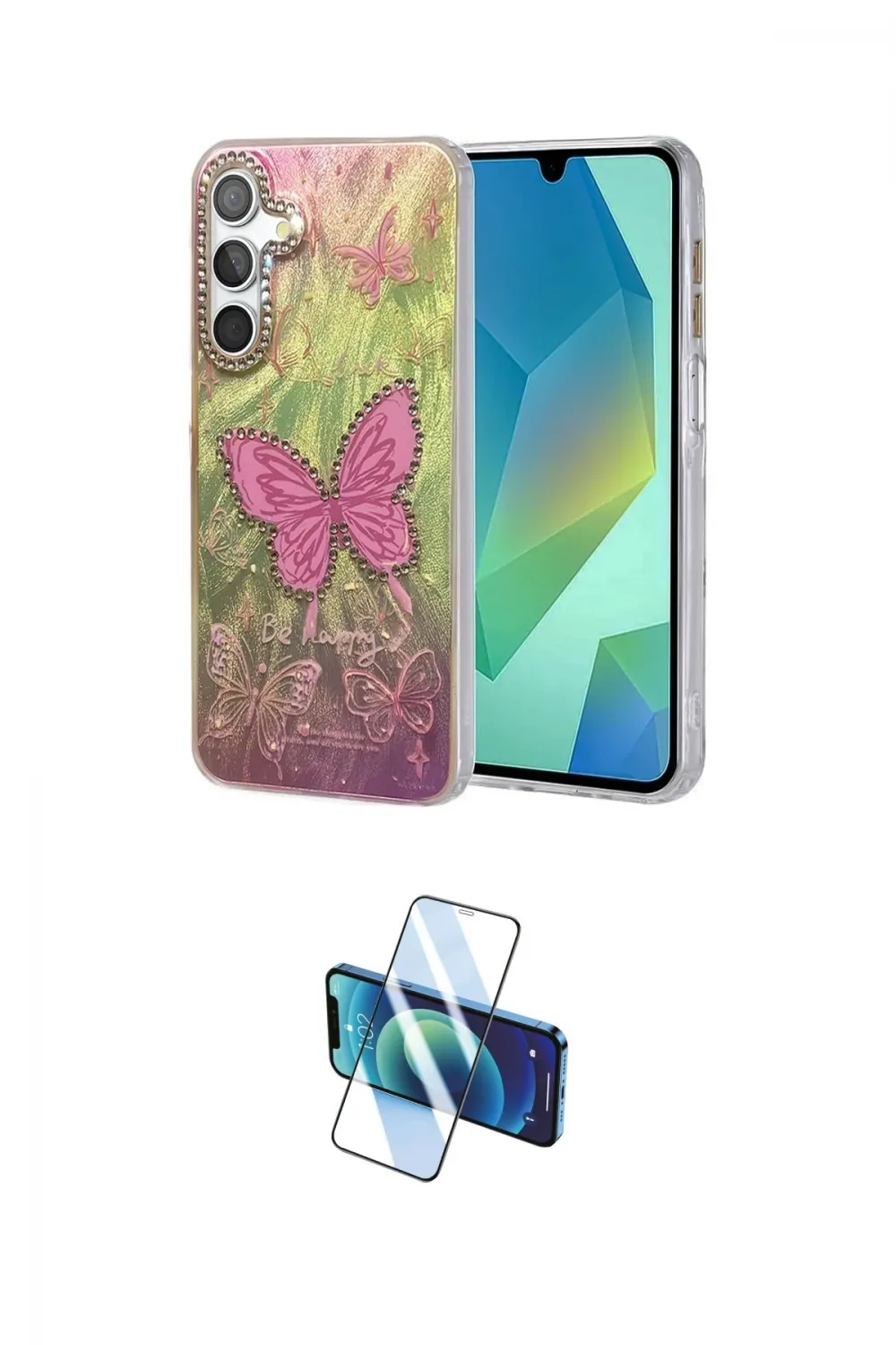ieg™ Galaxy S25 Kılıf Zirve Modern Prime - Siyah 3D Antistatik Cam Ekran Koruyucu