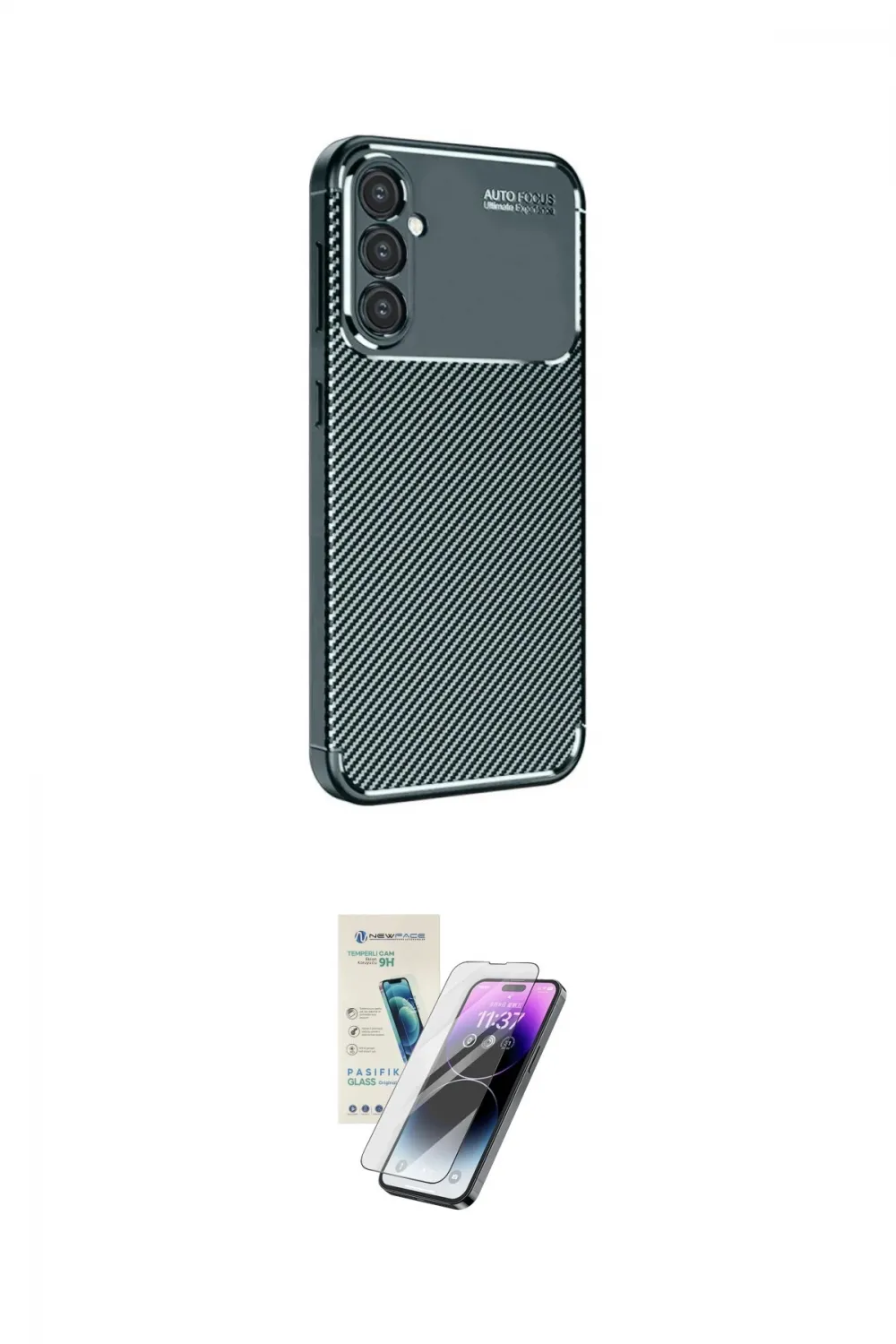 ieg™ Galaxy S25 Plus Kılıf Eksen Form Prime - Şeffaf Pasifik Cam Ekran Koruyucu