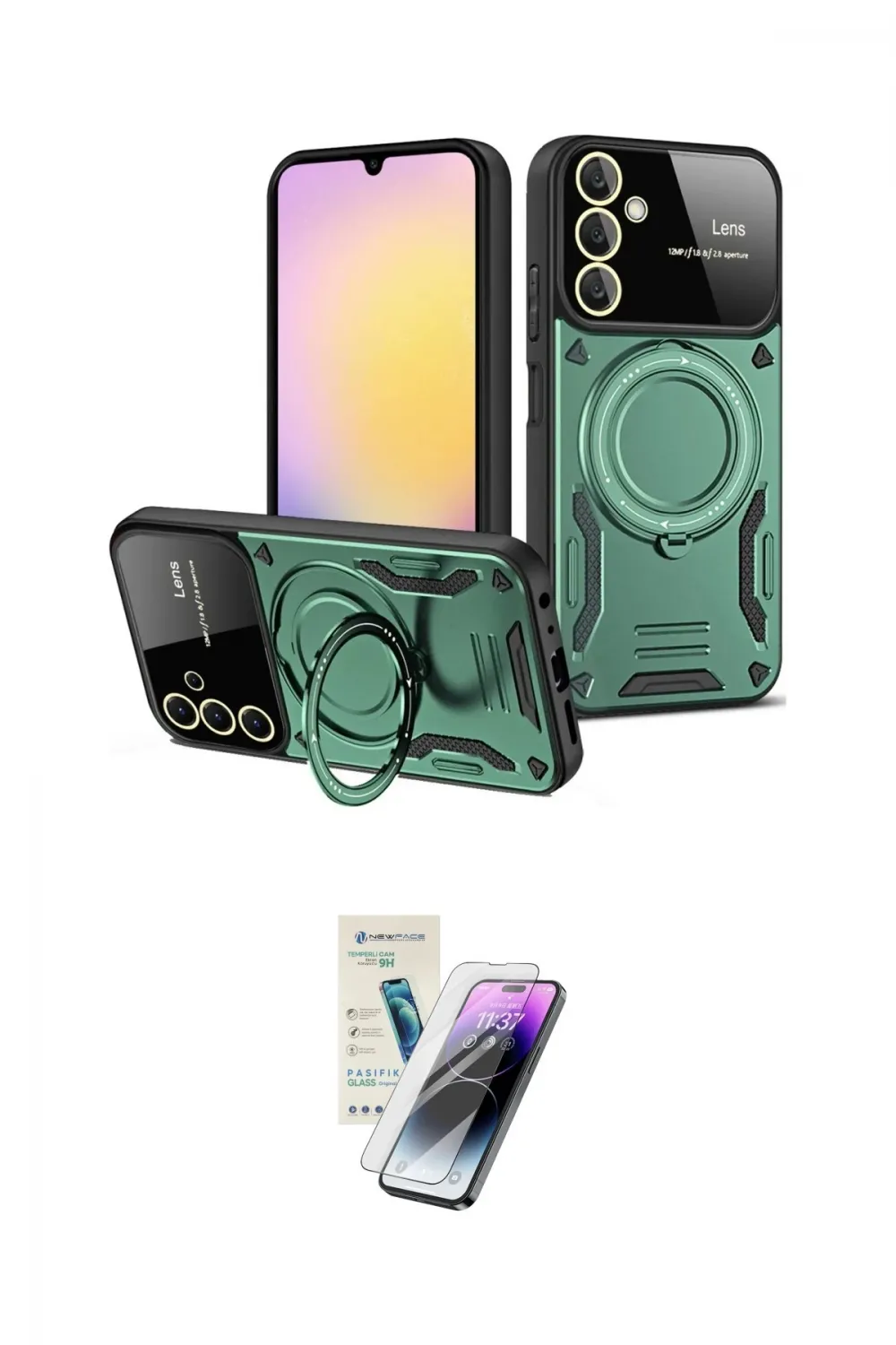 ieg™ Galaxy S25 Plus Kılıf Kıvılcım Modern Serisi - Şeffaf Pasifik Cam Ekran Koruyucu