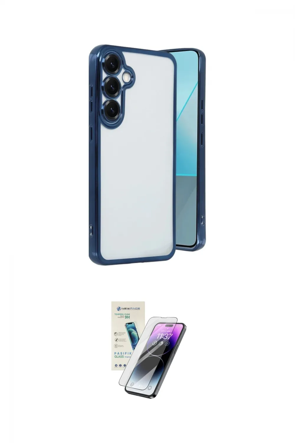 ieg™ Galaxy S25 Plus Kılıf Vadi Minimal - Şeffaf Pasifik Cam Ekran Koruyucu