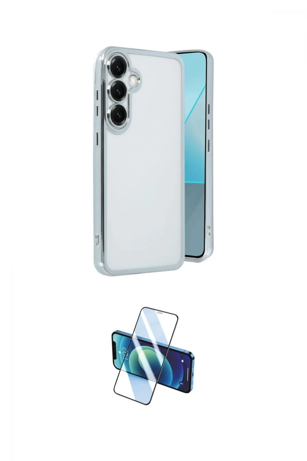 ieg™ Galaxy S25 Plus Kılıf Vadi Minimal - Siyah 3D Antistatik Seramik Nano Ekran Koruyucu
