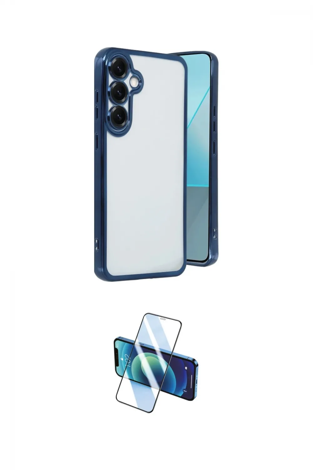 ieg™ Galaxy S25 Plus Kılıf Vadi Minimal - Siyah 3D Antistatik Seramik Nano Ekran Koruyucu