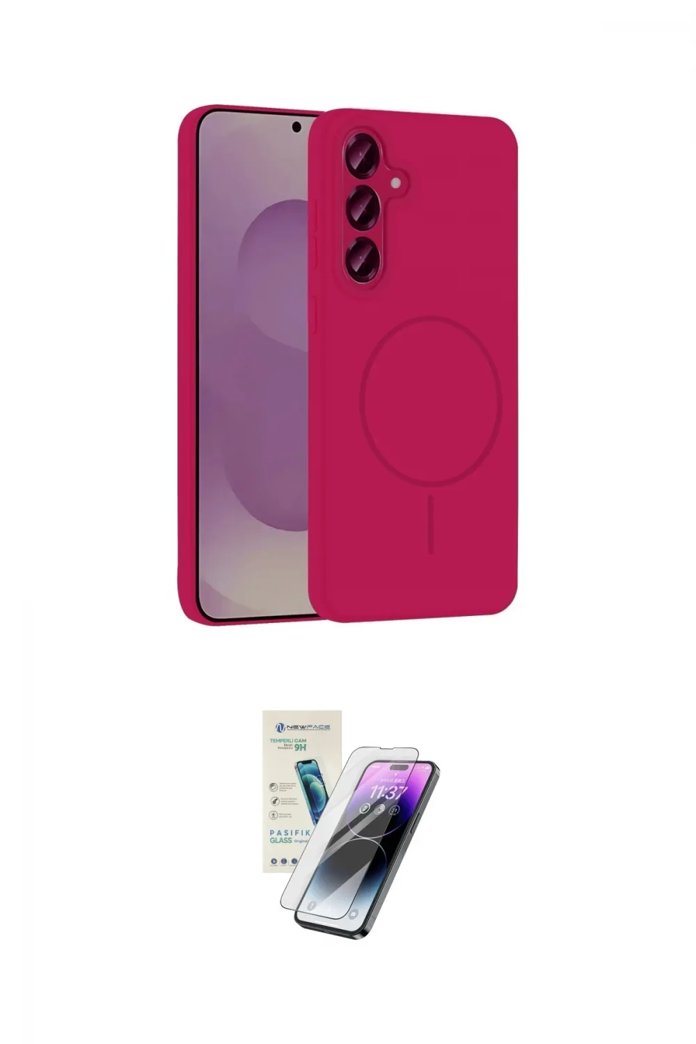 ieg™ Galaxy S25 Plus Kılıf Yankı Form Serisi - Şeffaf Pasifik Cam Ekran Koruyucu