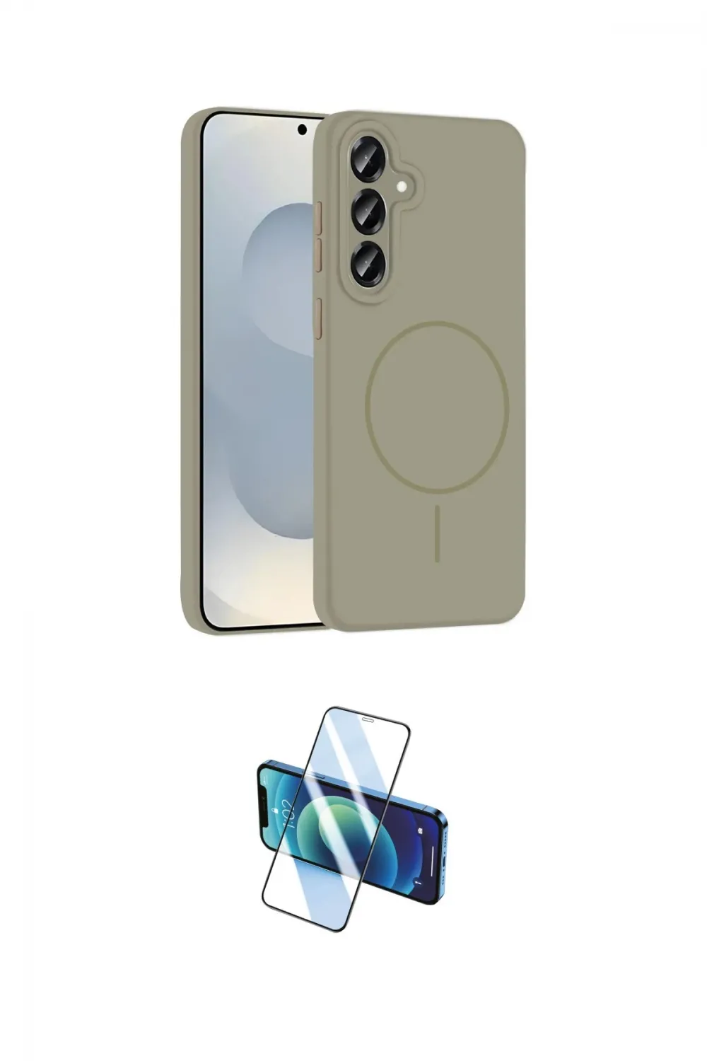 ieg™ Galaxy S25 Plus Kılıf Yankı Form Serisi - Siyah 3D Antistatik Cam Ekran Koruyucu