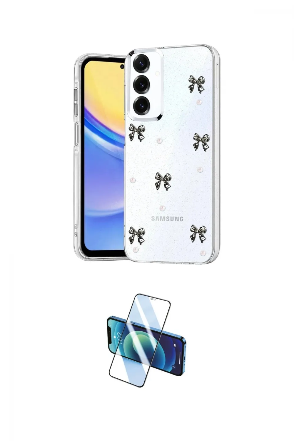 ieg™ Galaxy S25 Plus Kılıf Yörünge Form - Siyah 3D Antistatik Seramik Nano Ekran Koruyucu