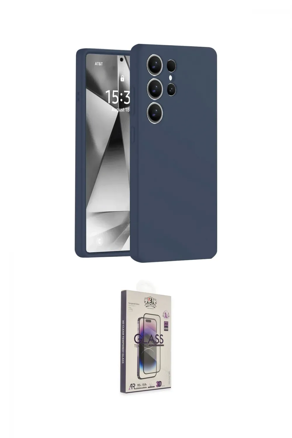 ieg™ Galaxy S25 Ultra Kılıf Ahenk Serisi - Siyah Bilvis 3D Cam Ekran Koruyucu