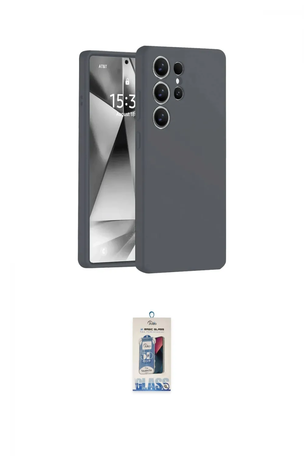 ieg™ Galaxy S25 Ultra Kılıf Ahenk Serisi - Siyah Joko Magic 5D Cam