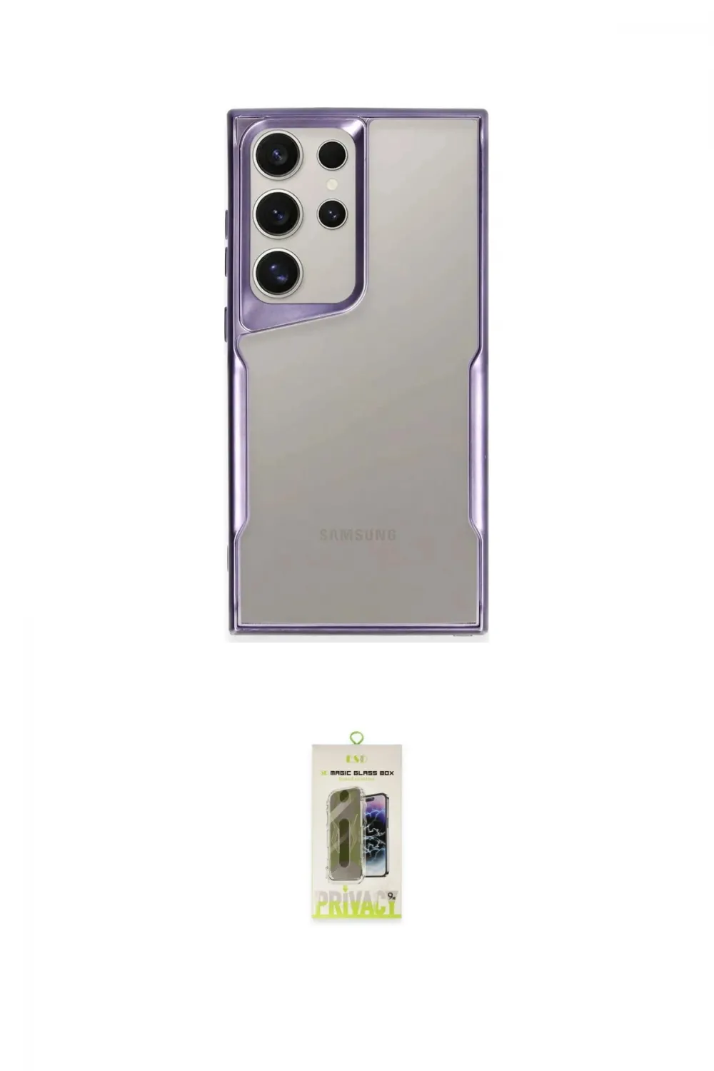 ieg™ Galaxy S25 Ultra Kılıf Akış Çizgi Koleksiyonu - Siyah Joko Magic 5D Hayalet Cam