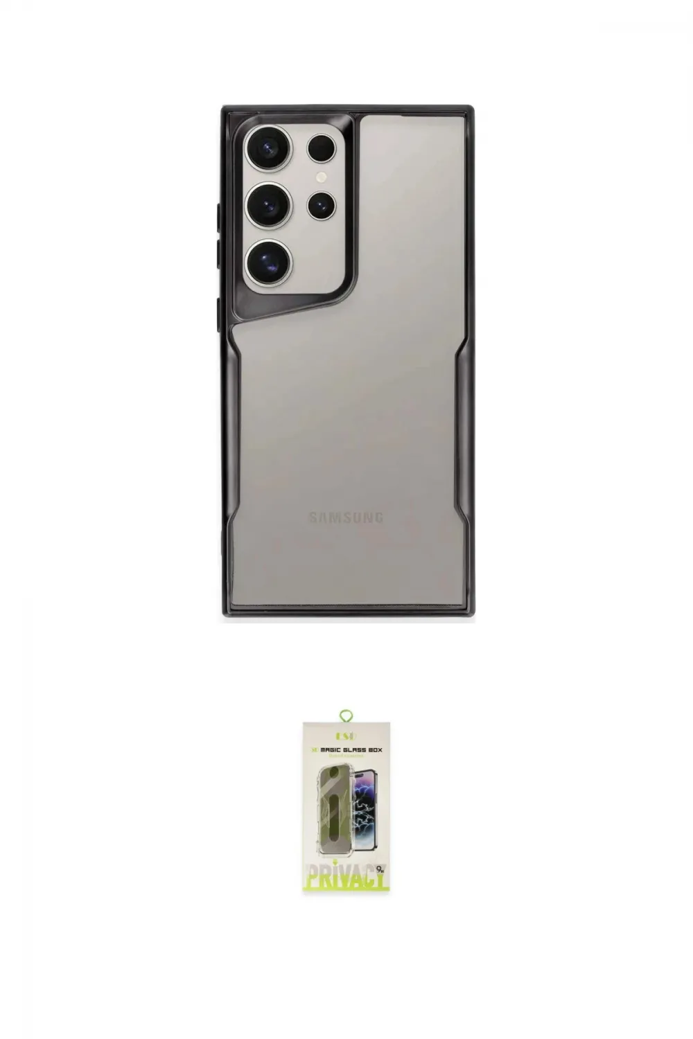 ieg™ Galaxy S25 Ultra Kılıf Akış Çizgi Koleksiyonu - Siyah Joko Magic 5D Hayalet Cam