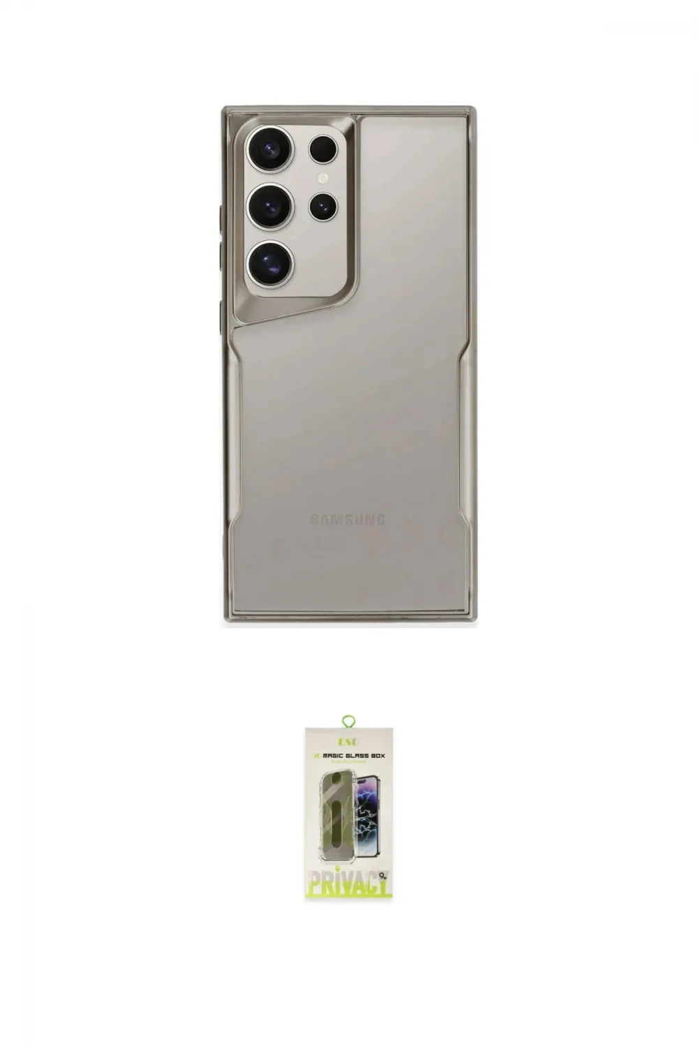 ieg™ Galaxy S25 Ultra Kılıf Akış Çizgi Koleksiyonu - Siyah Joko Magic 5D Hayalet Cam