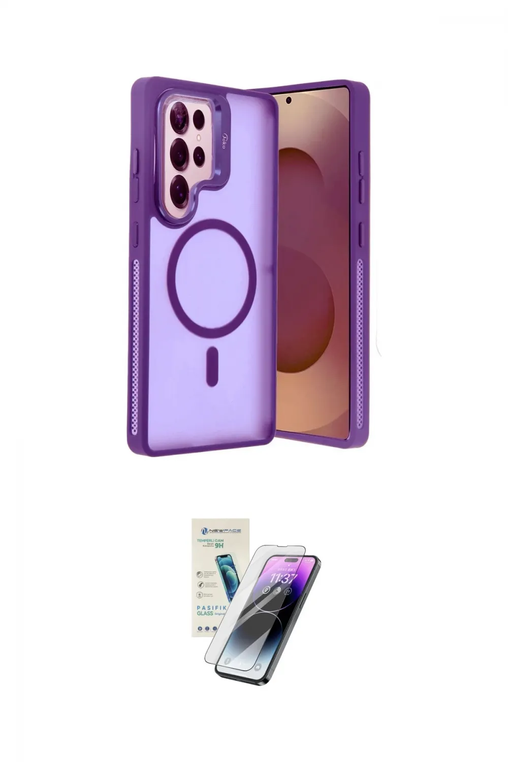 ieg™ Galaxy S25 Ultra Kılıf Akış Form - Şeffaf Pasifik Cam Ekran Koruyucu