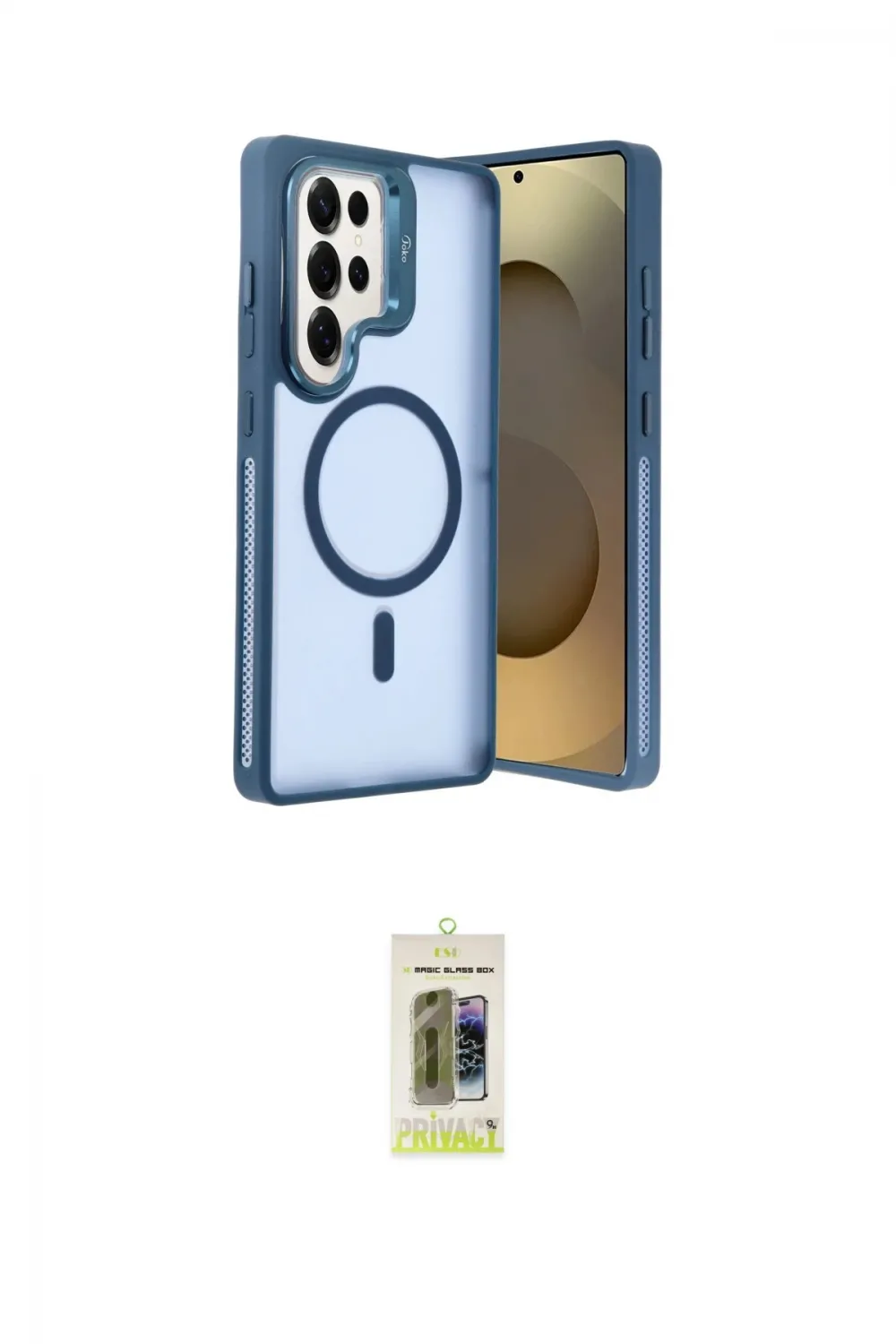ieg™ Galaxy S25 Ultra Kılıf Akış Form - Siyah Joko Magic 5D Hayalet Cam
