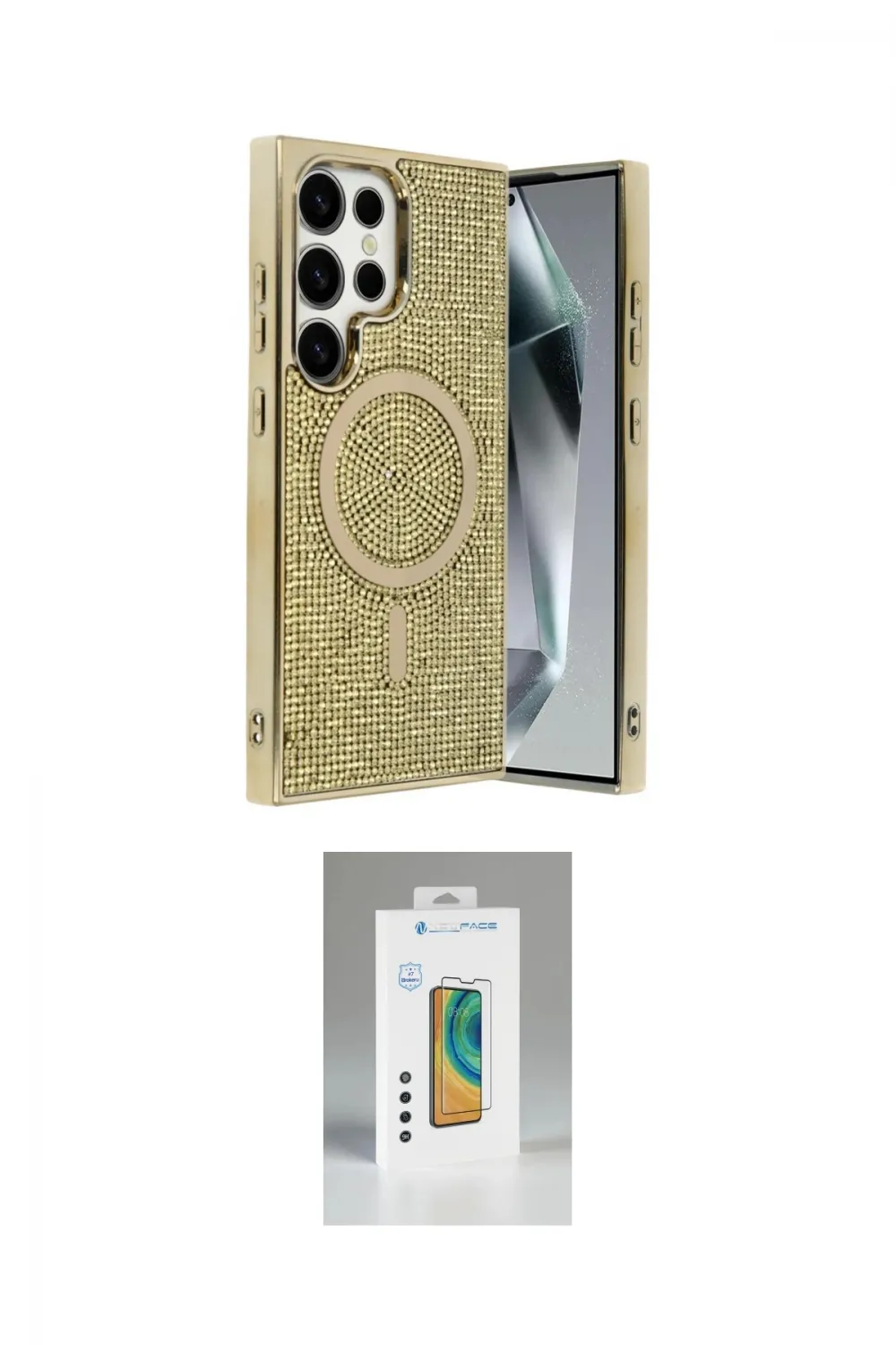 ieg™ Galaxy S25 Ultra Kılıf Eksen Çizgi - Şeffaf Polymer Nano Ekran Koruyucu