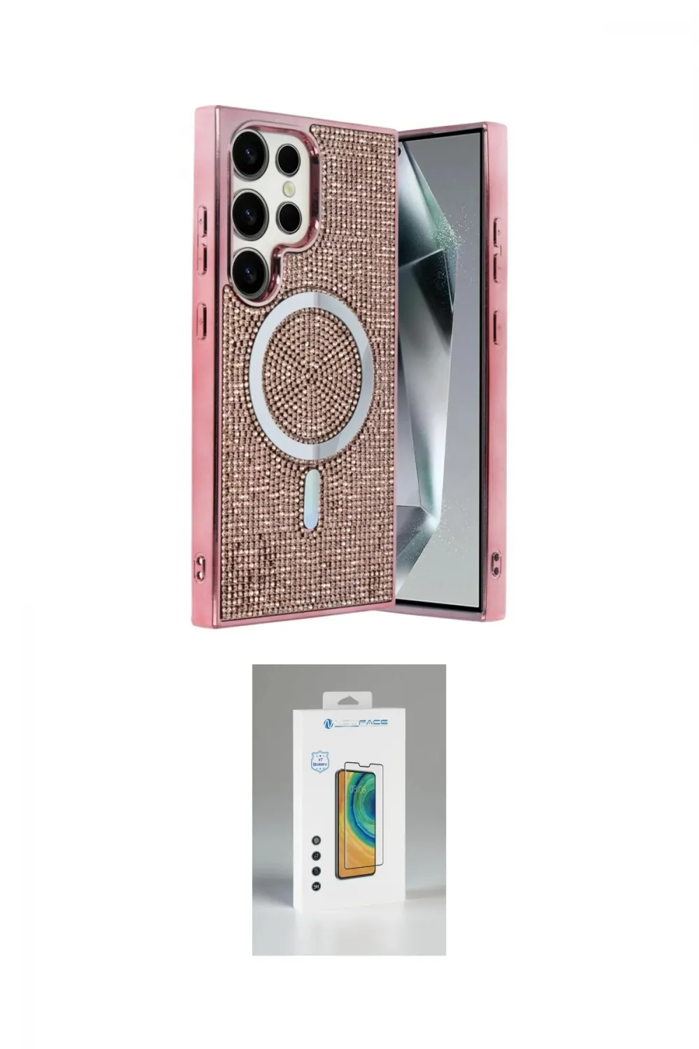 ieg™ Galaxy S25 Ultra Kılıf Eksen Çizgi - Şeffaf Polymer Nano Ekran Koruyucu