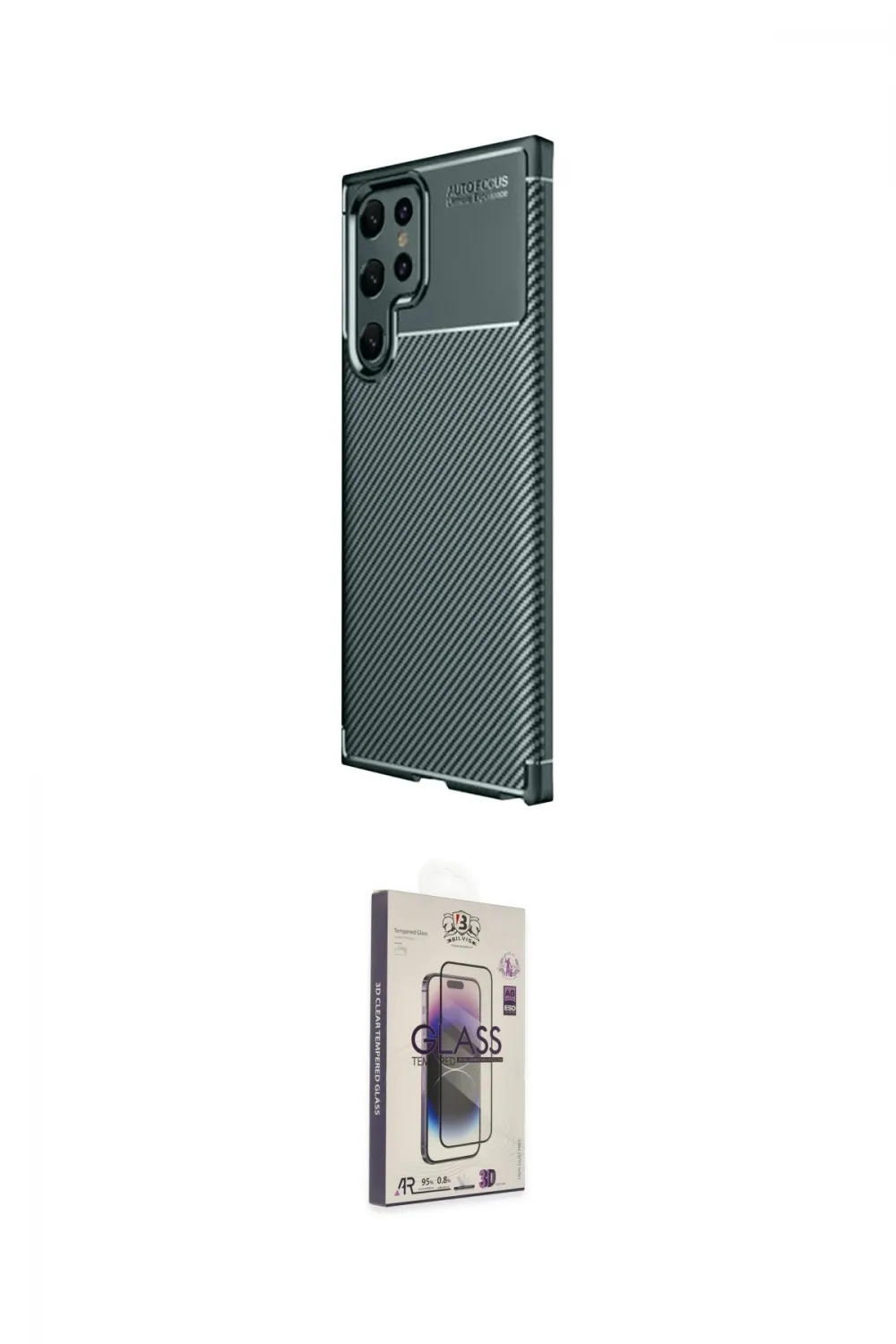 ieg™ Galaxy S25 Ultra Kılıf Eksen Form Prime - Siyah Bilvis 3D Cam Ekran Koruyucu