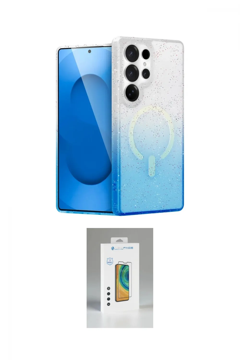 ieg™ Galaxy S25 Ultra Kılıf Eksen Minimal Özel Seri - Şeffaf Polymer Nano Ekran Koruyucu