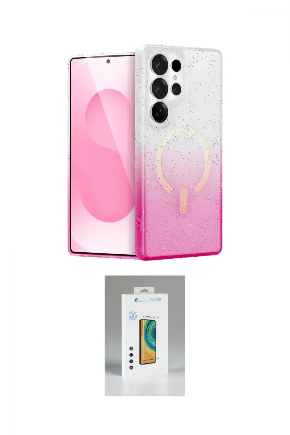 ieg™ Galaxy S25 Ultra Kılıf Eksen Minimal Özel Seri - Şeffaf Polymer Nano Ekran Koruyucu