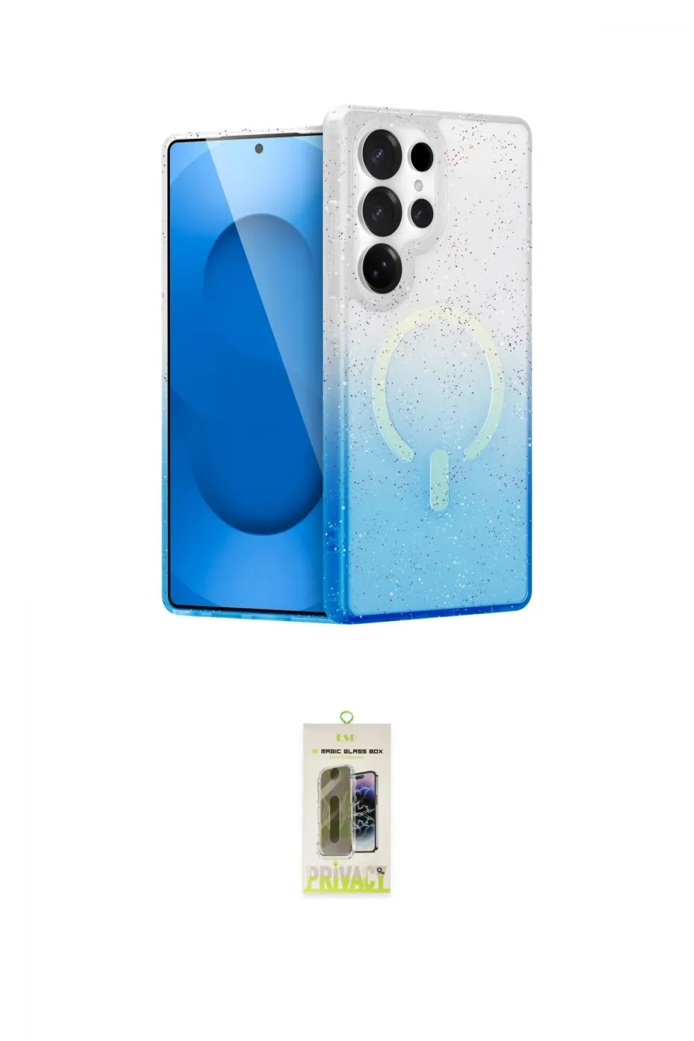 ieg™ Galaxy S25 Ultra Kılıf Eksen Minimal Özel Seri - Siyah Joko Magic 5D Hayalet Cam